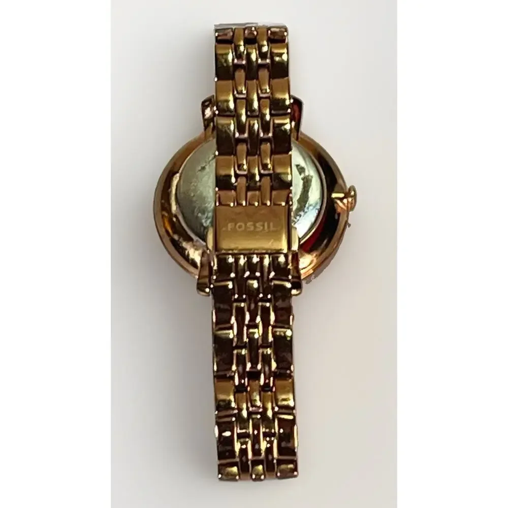 Fossil Jacqueline ES3546 Women’s Rose Gold Crystal Quartz Watch 36mm Date